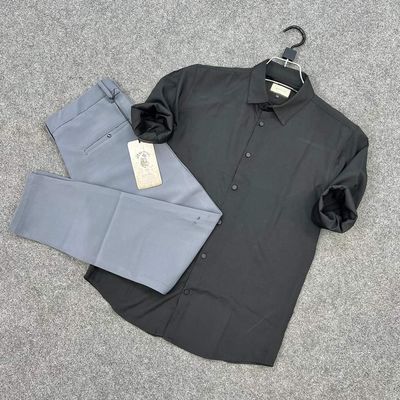 Formal Gabadine pant with Formal Black Shirt_img_0