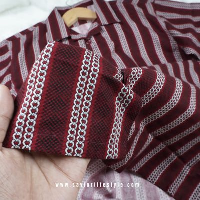 Maroon Strips Cuban Shirt_img_2