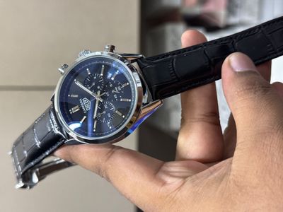 TAG BELT 3 CHRONO SILVER BODY BLACK BELT BLACK DIAL