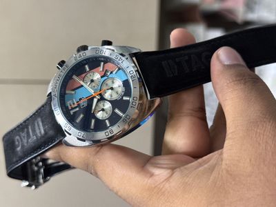 TAG BELT ANNIVERSARY GULF SILVER CASE BLACK DIAL BLACK BELT_img_0