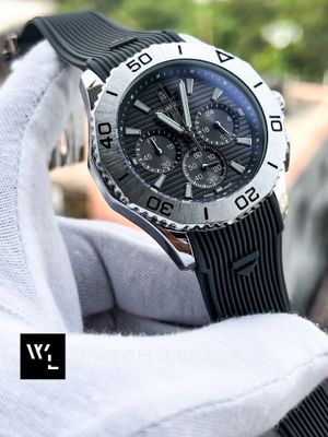 TAG AQUARACER GREY STRIP DIAL SILVER CASE GREY BELT_img_0