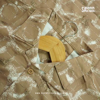 Desert Sand Drop Shoulder Cuban Shirt_img_1