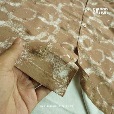 Desert Sand Drop Shoulder Cuban Shirt_img_2