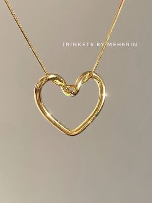 Minimal heart 18k gold plated chain_img_0