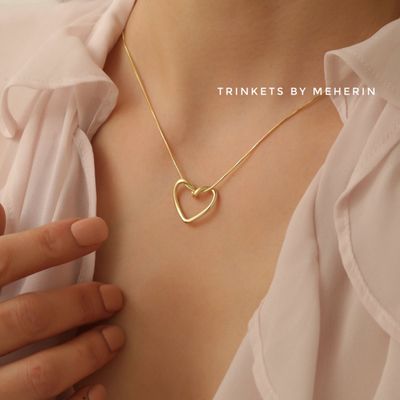 Minimal heart 18k gold plated chain_img_1