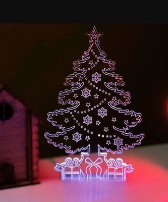GearUP Acrylic Multicolor Night Lamp (Only Acrylic) Christmas Tree_img_0
