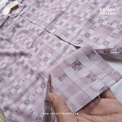 Lavender Smoke Drop Shoulder Cuban Shirt_img_2