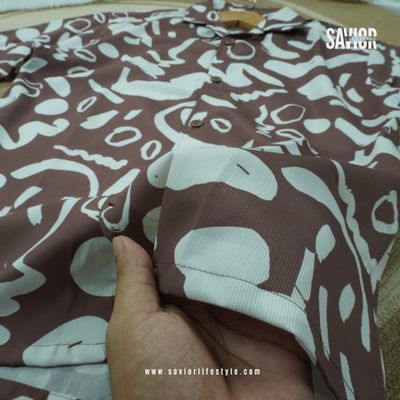 Mocha Mist Drop Shoulder Cuban Shirt_img_2