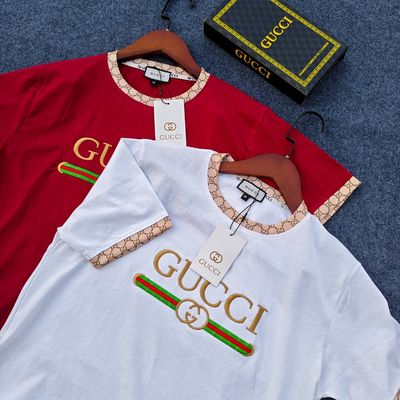3PC Gucci T-shirt Box - 100% Cotton Fabric - Black, White & Maroon_img_1