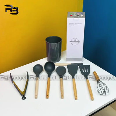 Premium 8Pcs Non-Stick Silicone Cooking Utensil Set with Holder_img_0
