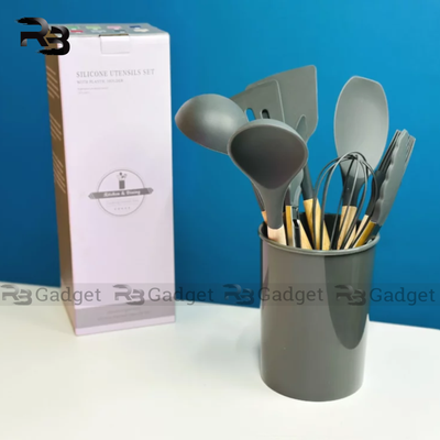 Premium 8Pcs Non-Stick Silicone Cooking Utensil Set with Holder_img_1