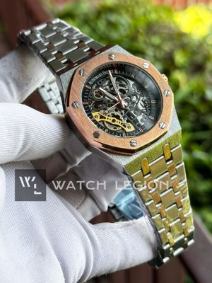 AP AUTO CHAIN TWO TONE ROSE GOLD SKELETON_img_1
