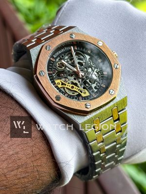 AP AUTO CHAIN TWO TONE ROSE GOLD SKELETON_img_2
