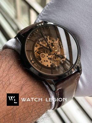 FOSSIL AUTO SKELETON DARK BROWN_img_2