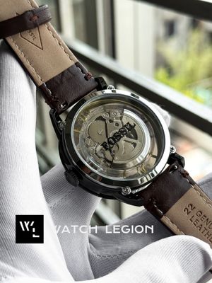 FOSSIL AUTO SKELETON DARK BROWN_img_3