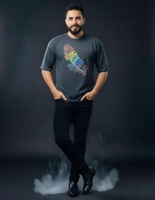 Gonji Graphic Drop Shoulder T-Shirt_img_2