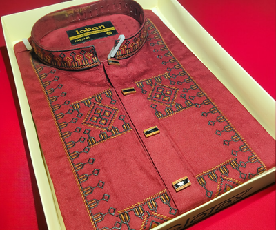 Premium Embroidery Panjabi Maroon | Menmart|119721_img_1
