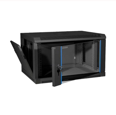 Toten 6U 600x450 W2 Wall mounted server cabinet and toughened glass front door with 1x 6port PDU, 2 x Fan_img_0