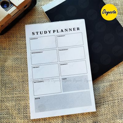 Oxynote "Study Planner" Notepad - 8.2 inch x 5.6 inch - 31 Sheets_img_1