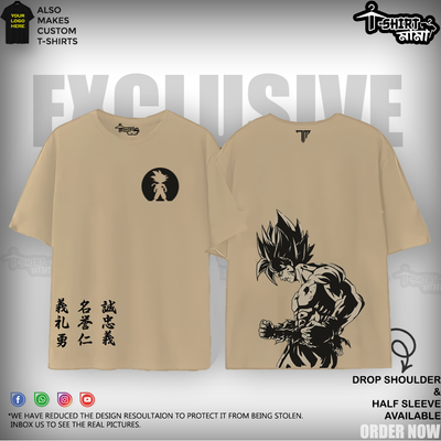 Goku Drop Shoulder T-Shirt – Dragon Ball Z Premium Anime Tee | Tshirtmama BD_img_0