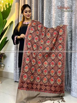 প্রিমিয়াম কোয়ালিটি অরজিনাল কাশ্মীরি শাল (LF-SAWAL-22)_img_0