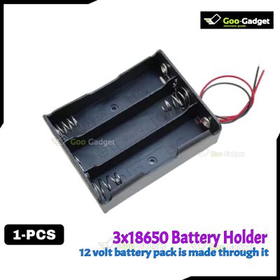 3S 18650 Battery Holder Case | 3S 12V Lithium-Ion Battery Box with 6-Inch Wire Leads for DIY Projects_img_0