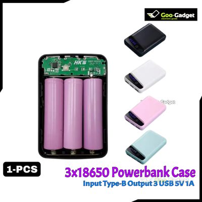 3x18650 Battery Power Bank Case | Rechargeable Battery Holder with 3 USB Ports for Custom Power Projects_img_0