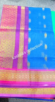 BLUE COTTON GADUWAL SAREE_img_1