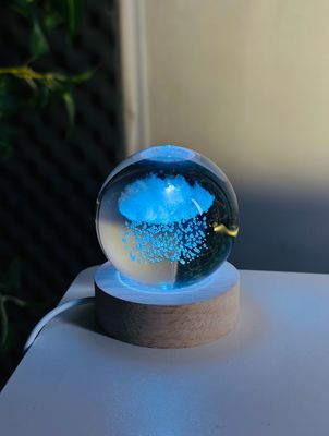 3D Crystal Ball – Rain Cloud (7 Color Base)_img_2