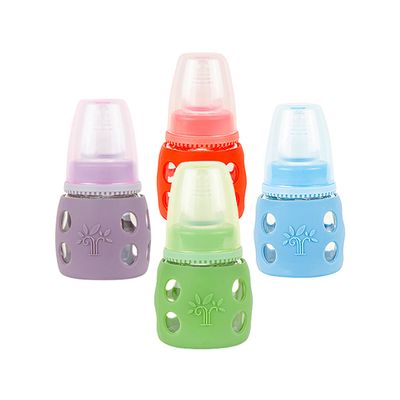 Minitree Slimneck Glass Feeding Bottle with Rubber Cover 🍼 - 60ml_img_0