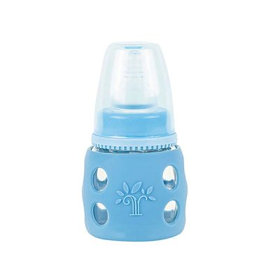 Minitree Slimneck Glass Feeding Bottle with Rubber Cover 🍼 - 60ml_img_1