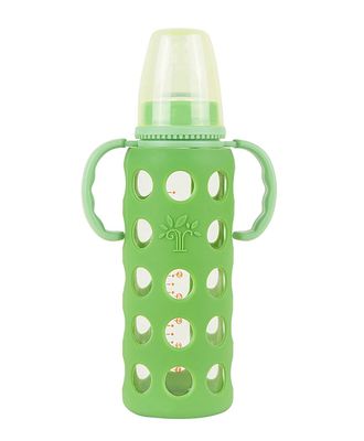 Minitree Slimneck Glass Feeding Bottle with Rubber Cover 🍼 - 240ml_img_1