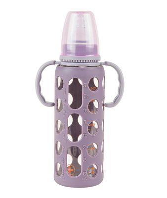 Minitree Slimneck Glass Feeding Bottle with Rubber Cover 🍼 - 240ml_img_3