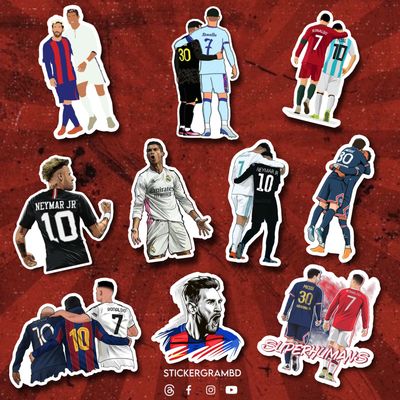 Messi Neymar CR7 Sticker Set_img_0
