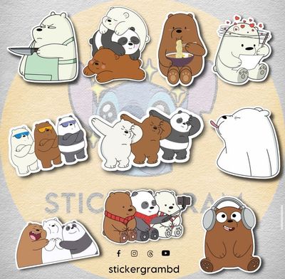 Bare Bears Sticker Set 01_img_0