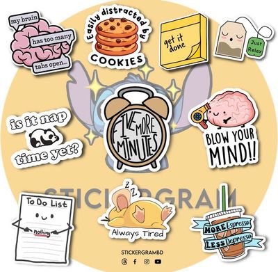 Lazy Sticker Set 01_img_0