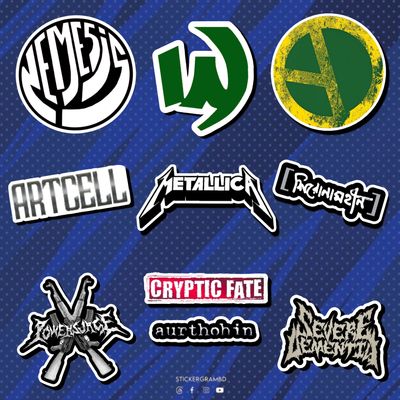 Metal Bands Sticker Set 01_img_0