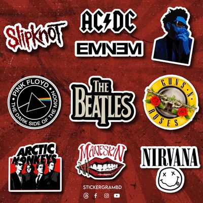 Metal Bands Sticker Set 02_img_0