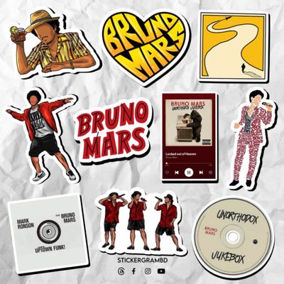 Bruno Mars Sticker Set_img_0