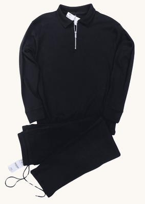 Polo Long Sleeve Half Zipper Shirt & Trouser Combo Set_img_1