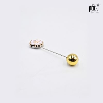 ProX 1 Pair Stick Hijab Pin_HP-501-3_Black & White Flower_img_1