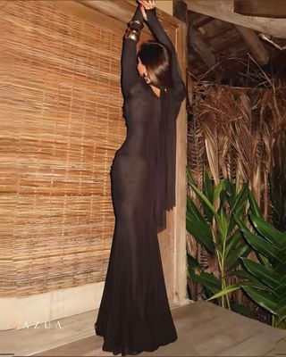 Ribbon Bandage Ruched Bodycon_img_2