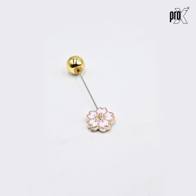 ProX 1 Pair Stick Hijab Pin_HP-501-3_Black & White Flower_img_3