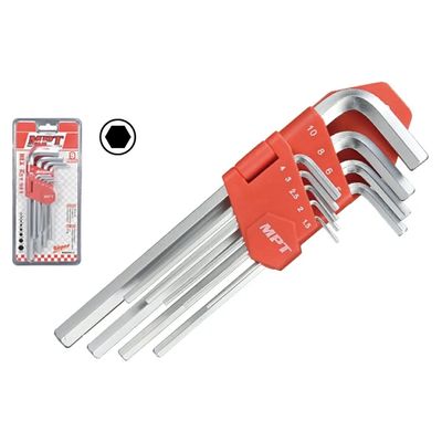 MPT 9pcs Hex Key Set ( Short Arm | Long Arm ), CRV, Chrome plated surface, (1.5-2-2.5-3-4-5-6-8-10 mm); MHA02001-1_img_5