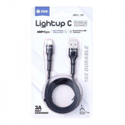 ZOOOK Lightup C USB Type-C Breathable LED Fast Charging Cable_img_2