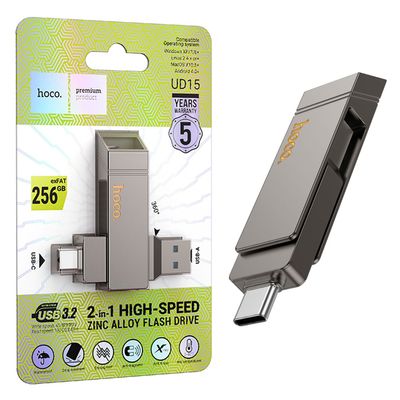 hoco UD15 USB 3.2 Speed 2-in-1 Type-C Flash Drive 32 / 64 / 128GB_img_1