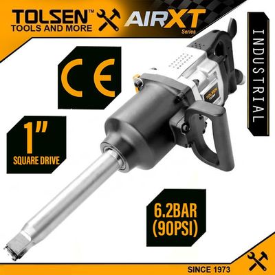 Tolsen Long Nose Air Impact Wrench 1" Square Drive (3200Nm Torque)  Air Compressor Model: 73395_img_1