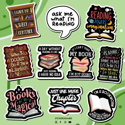 Book Lover Sticker Set 01_img_0