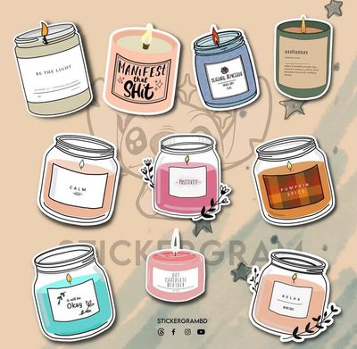 Candles Sticker Set_img_0