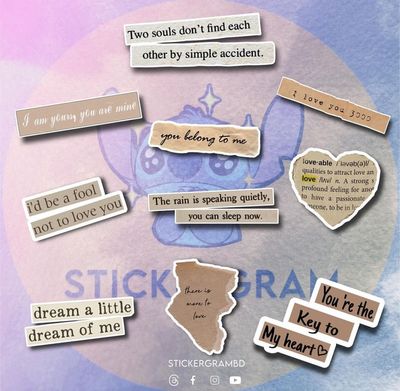 Brown Texts Sticker Set_img_0